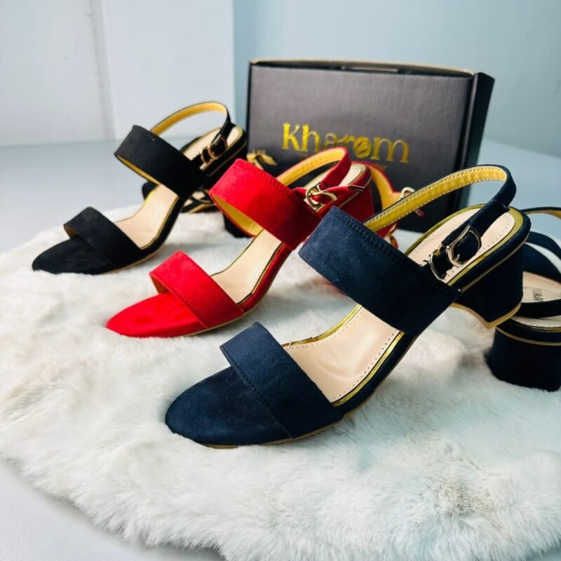 Kharom Suede Double Strap Block Heels