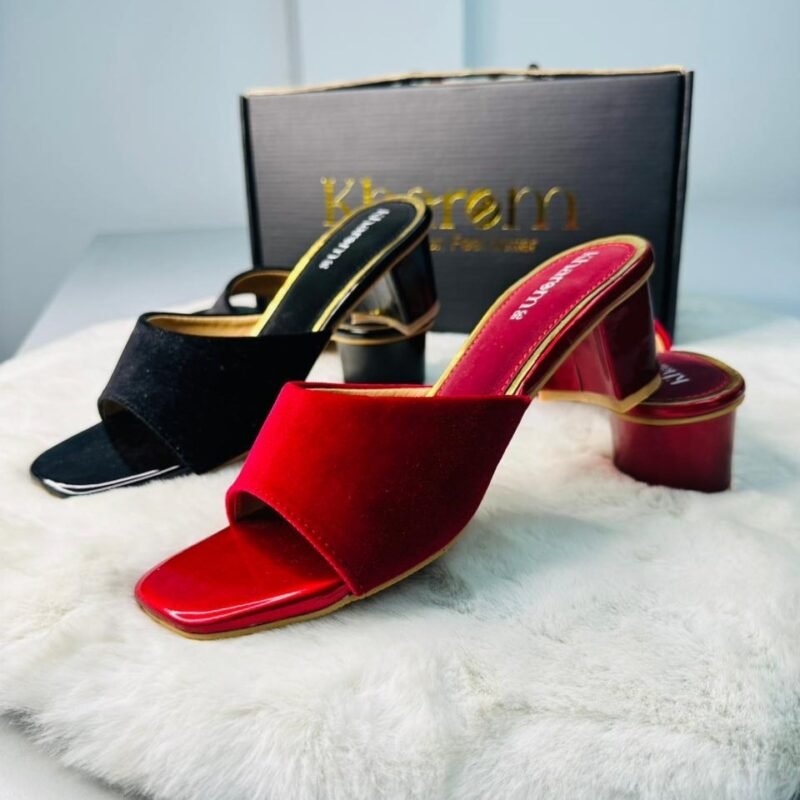 Kharom Velvet Block Heels